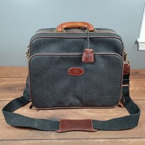 Mulberry Vintage Scotchgrain Leather Briefcase Black Brown Messenger Bag England